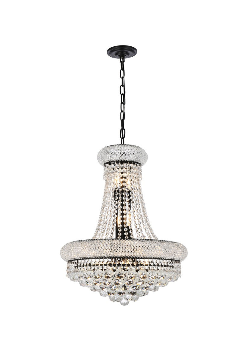 Elegant Lighting - V1800D20BK/RC - 14 Light Chandelier - Primo - Black