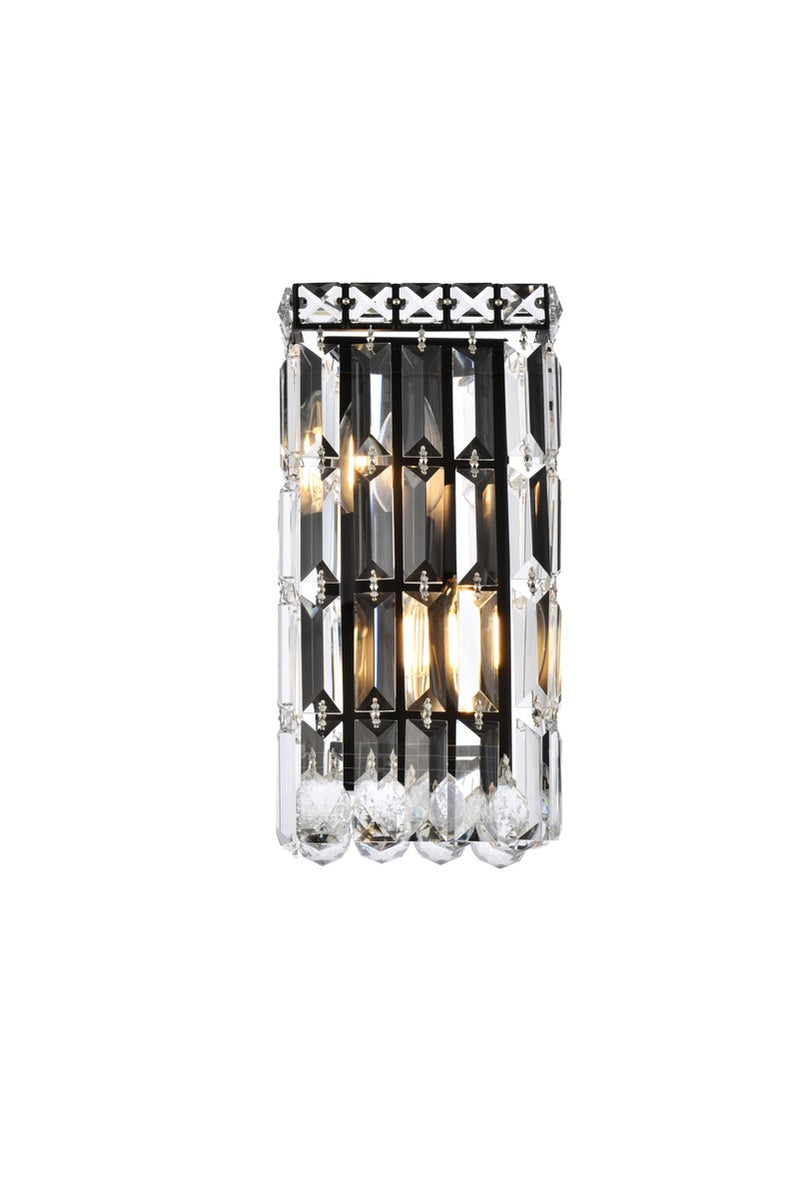 Elegant Lighting - V2032W6BK/RC - Two Light Wall Sconce - Maxime - Black