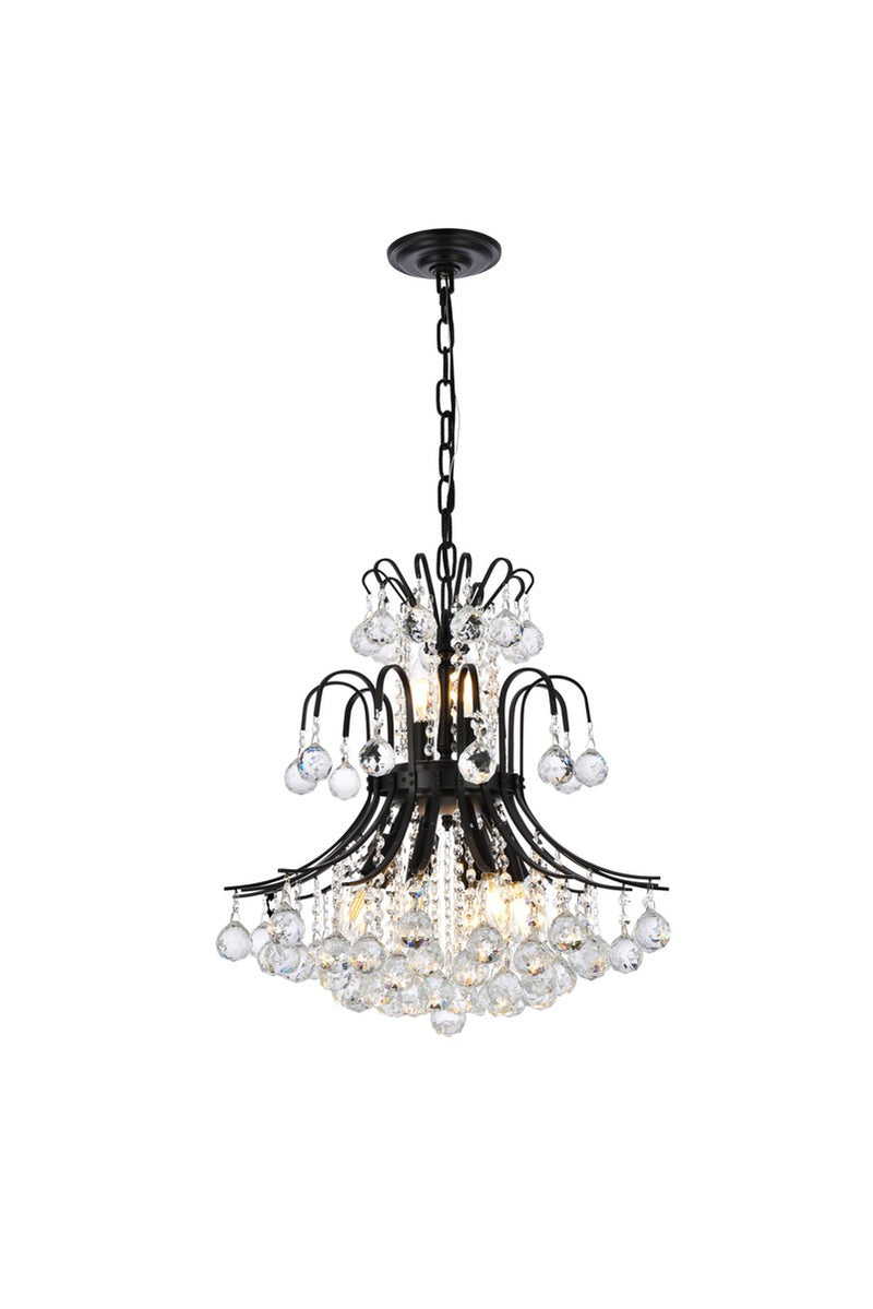 Elegant Lighting - V8001D19BK/RC - Ten Light Pendant - Toureg - Black