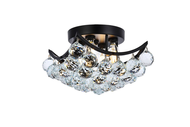 Elegant Lighting - V9800F10BK/RC - Four Light Flush Mount - Corona - Black