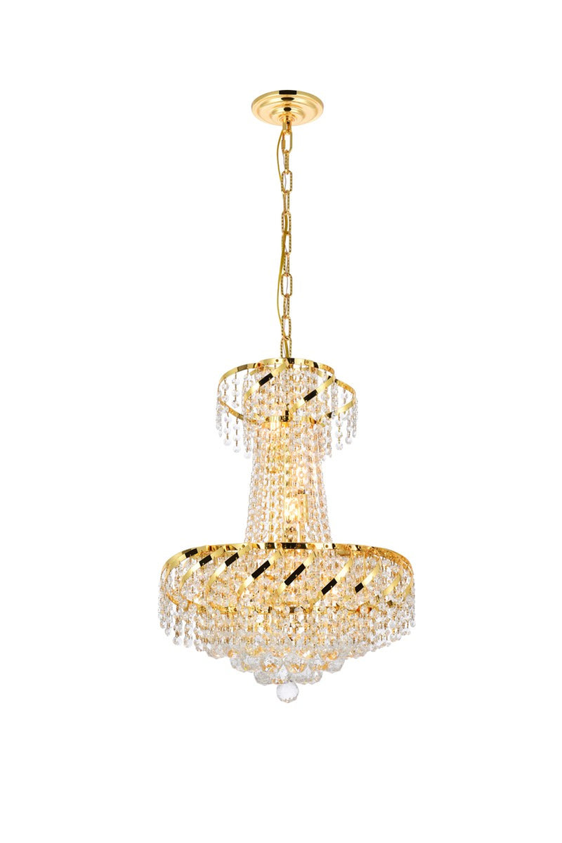 Elegant Lighting - VECA1D18G/RC - Six Light Pendant - Belenus - Gold