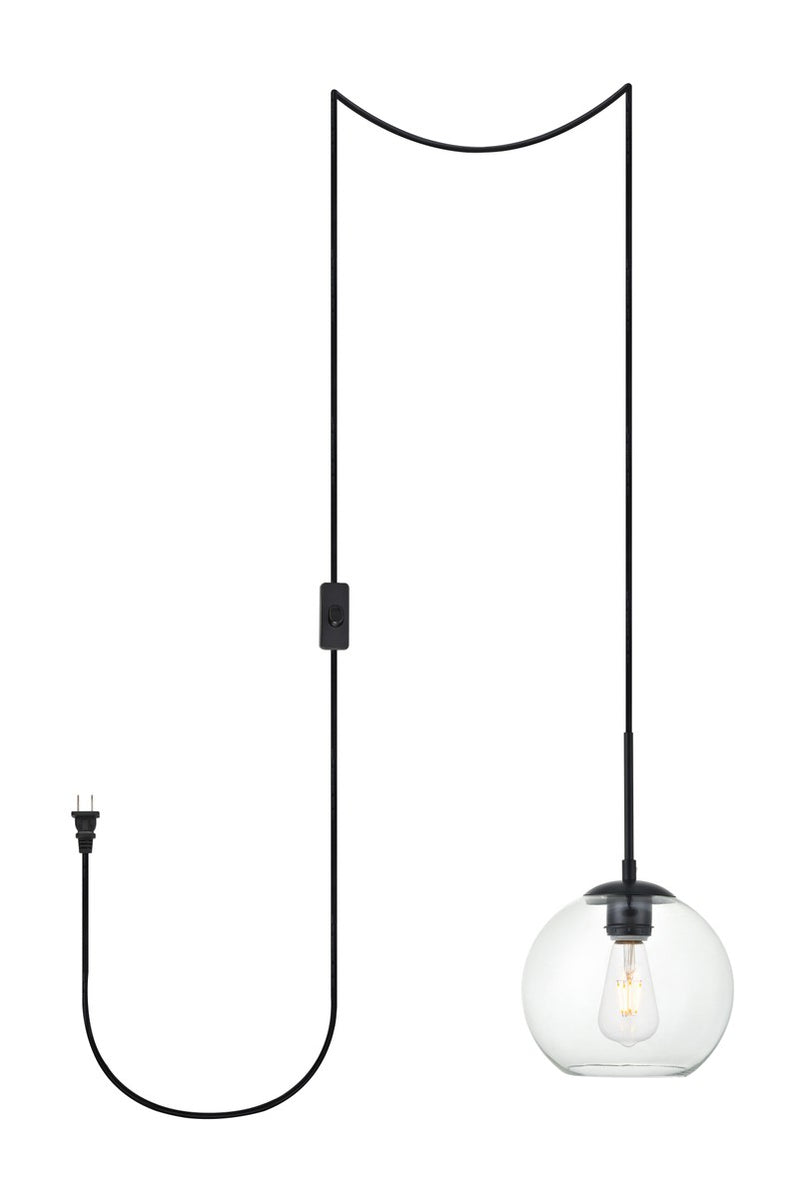 Elegant Lighting - LDPG2206BK - One Light Plug in Pendant - Baxter - Black