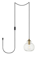 Elegant Lighting - LDPG2245BR - One Light Plug in Pendant - Destry - Brass