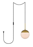 Elegant Lighting - LDPG6030BR - One Light Plug in Pendant - Eclipse - Brass