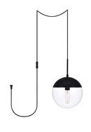Elegant Lighting - LDPG6033BK - One Light Plug in Pendant - Eclipse - Black