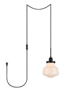Elegant Lighting - LDPG6255BK - One Light Plug in Pendant - Lye - Black