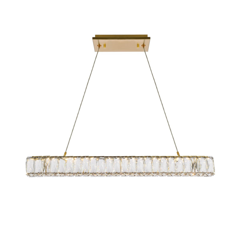Elegant Lighting - 3502D31G - LED Linear Pendant - Monroe - Gold