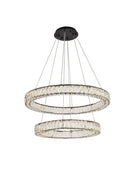 Elegant Lighting - 3503G32BK - LED Chandelier - Monroe - Black