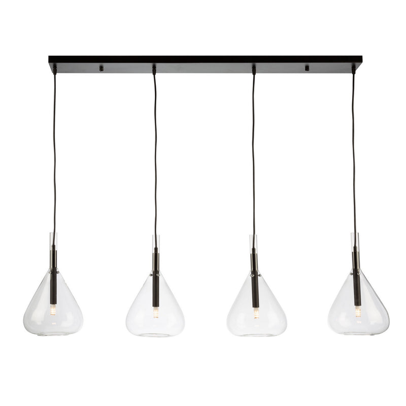 Four Light Island Pendant<br /><span style="color:#4AB0CE;">Entrega: 4-10 dias en USA</span><br /><span style="color:#4AB0CE;font-size:60%;">PREGUNTE POR ENTREGA EN PANAMA</span><br />Collection: Conic<br />Finish: Black