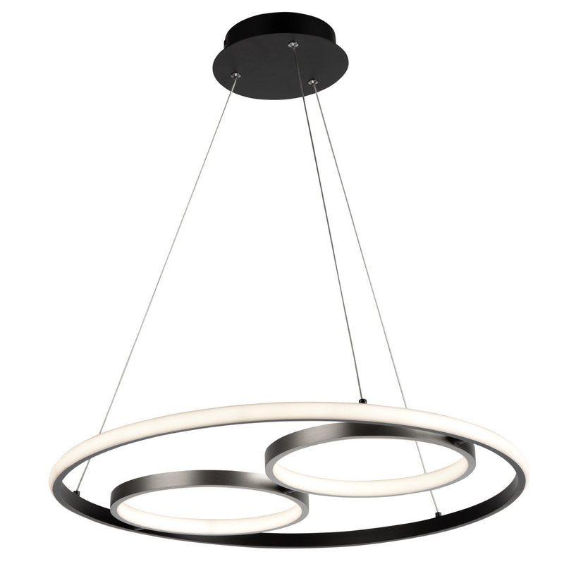 LED Pendant<br /><span style="color:#4AB0CE;">Entrega: 4-10 dias en USA</span><br /><span style="color:#4AB0CE;font-size:60%;">PREGUNTE POR ENTREGA EN PANAMA</span><br />Collection: Gemini<br />Finish: Black, Nickel