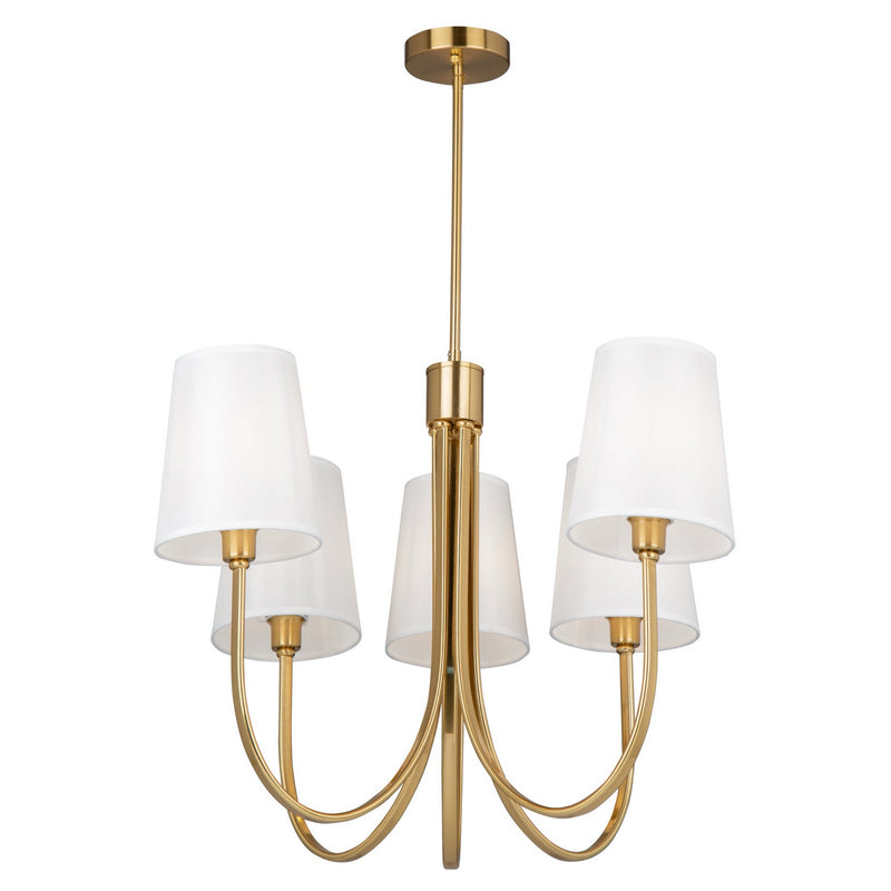Five Light Chandelier<br /><span style="color:#4AB0CE;">Entrega: 4-10 dias en USA</span><br /><span style="color:#4AB0CE;font-size:60%;">PREGUNTE POR ENTREGA EN PANAMA</span><br />Collection: Rhythm<br />Finish: Brushed Gold