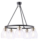Minka-Lavery - 2435-878 - Five Light Chandelier - Winsley - Coal w/Stained Brass