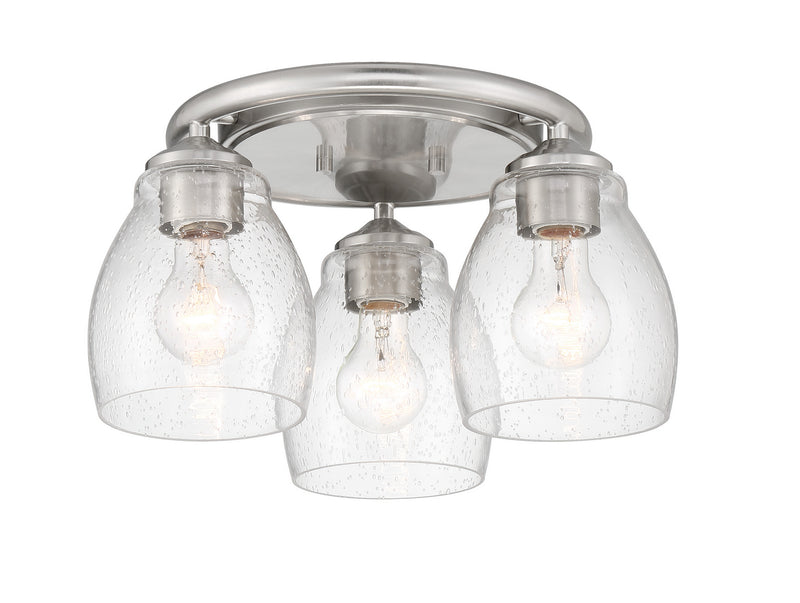 Minka-Lavery - 2438-84 - Three Light Semi Flush Mount - Winsley - Brushed Nickel