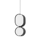 Corbett Lighting - 393-02-SBK/SS - Two Light Pendant - Opal - Soft Black With Stainless Steel