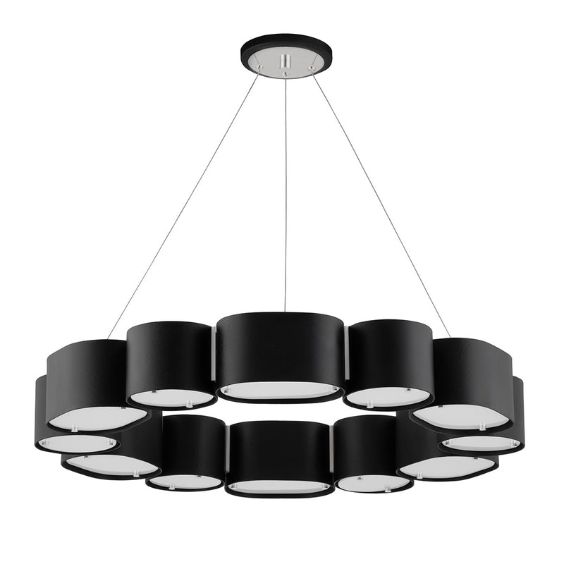 Corbett Lighting - 393-30-SBK/SS - 12 Light Chandelier - Opal - Soft Black w/Stainless Steel