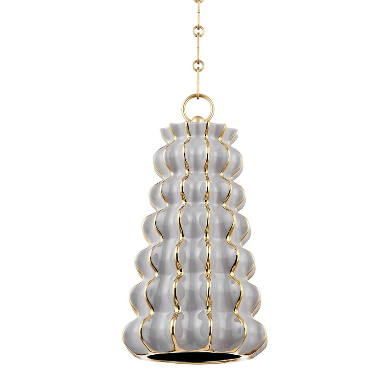 Corbett Lighting - 394-10-CGG - One Light Pendant - Esperanza - Ceramic Gloss Gray