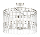 George Kovacs - P5384-613 - Four Light Convertible Semi Flush / Pendant - Charming - Polished Nickel