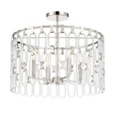 Four Light Convertible Semi Flush / Pendant<br /><span style="color:#4AB0CE;">Entrega: 4-10 dias en USA</span><br /><span style="color:#4AB0CE;font-size:60%;">PREGUNTE POR ENTREGA EN PANAMA</span><br />Collection: Charming<br />Finish: Polished Nickel