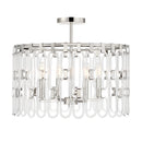 Four Light Convertible Semi Flush / Pendant<br /><span style="color:#4AB0CE;">Entrega: 4-10 dias en USA</span><br /><span style="color:#4AB0CE;font-size:60%;">PREGUNTE POR ENTREGA EN PANAMA</span><br />Collection: Charming<br />Finish: Polished Nickel