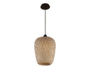 Avenue Lighting - HF1001-BW - One Light Pendant - Tulum - Bamboo Wicker/Black