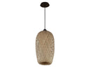 Avenue Lighting - HF1002-BW - One Light Pendant - Tulum - Bamboo Wicker/Black
