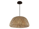 Avenue Lighting - HF1003-BW - One Light Pendant - Tulum - Bamboo Wicker/Black