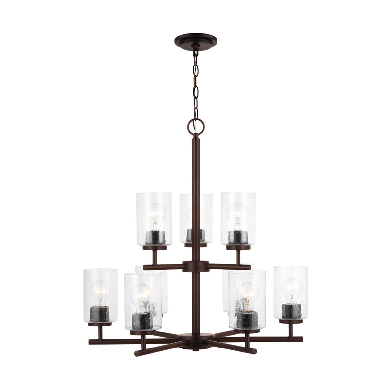 Nine Light Chandelier<br /><span style="color:#4AB0CE;">Entrega: 4-10 dias en USA</span><br /><span style="color:#4AB0CE;font-size:60%;">PREGUNTE POR ENTREGA EN PANAMA</span><br />Collection: Oslo<br />Finish: Bronze