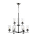 Nine Light Chandelier<br /><span style="color:#4AB0CE;">Entrega: 4-10 dias en USA</span><br /><span style="color:#4AB0CE;font-size:60%;">PREGUNTE POR ENTREGA EN PANAMA</span><br />Collection: Oslo<br />Finish: Brushed Nickel