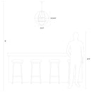 Nine Light Chandelier<br /><span style="color:#4AB0CE;">Entrega: 4-10 dias en USA</span><br /><span style="color:#4AB0CE;font-size:60%;">PREGUNTE POR ENTREGA EN PANAMA</span><br />Collection: Alturas<br />Finish: Midnight Black