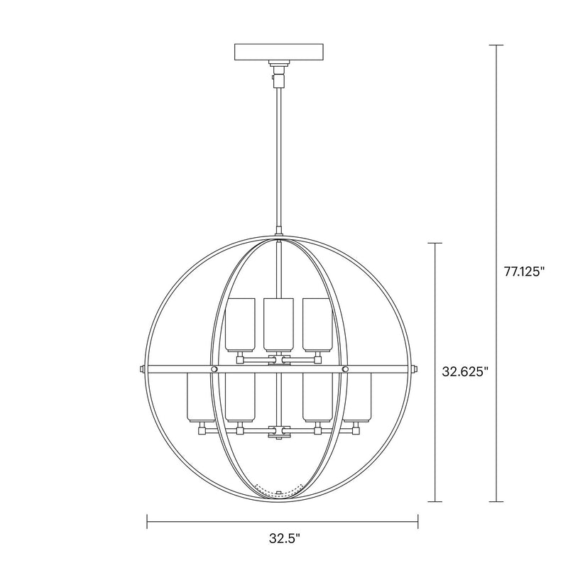 Generation Lighting - 3124609-112 - Nine Light Chandelier - Alturas - Midnight Black