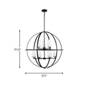 Nine Light Chandelier<br /><span style="color:#4AB0CE;">Entrega: 4-10 dias en USA</span><br /><span style="color:#4AB0CE;font-size:60%;">PREGUNTE POR ENTREGA EN PANAMA</span><br />Collection: Alturas<br />Finish: Midnight Black