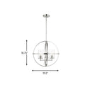 Three Light Chandelier<br /><span style="color:#4AB0CE;">Entrega: 4-10 dias en USA</span><br /><span style="color:#4AB0CE;font-size:60%;">PREGUNTE POR ENTREGA EN PANAMA</span><br />Collection: Alturas<br />Finish: Brushed Nickel