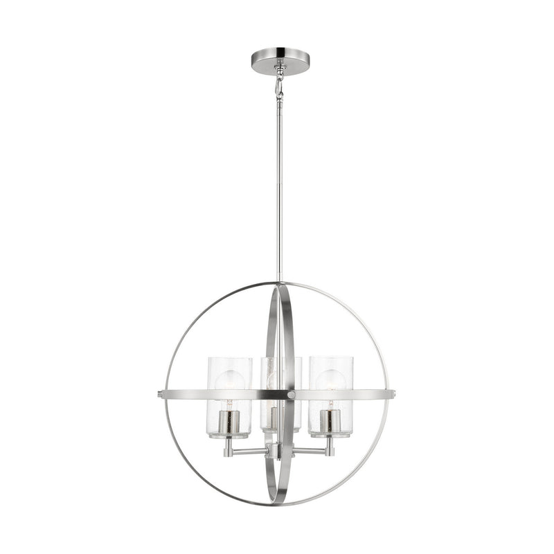 Three Light Chandelier<br /><span style="color:#4AB0CE;">Entrega: 4-10 dias en USA</span><br /><span style="color:#4AB0CE;font-size:60%;">PREGUNTE POR ENTREGA EN PANAMA</span><br />Collection: Alturas<br />Finish: Brushed Nickel