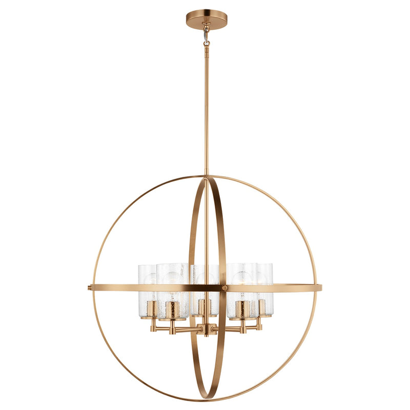 Five Light Chandelier<br /><span style="color:#4AB0CE;">Entrega: 4-10 dias en USA</span><br /><span style="color:#4AB0CE;font-size:60%;">PREGUNTE POR ENTREGA EN PANAMA</span><br />Collection: Alturas<br />Finish: Satin Brass