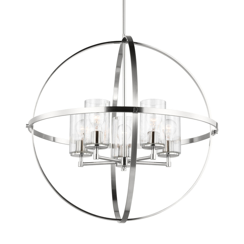 Five Light Chandelier<br /><span style="color:#4AB0CE;">Entrega: 4-10 dias en USA</span><br /><span style="color:#4AB0CE;font-size:60%;">PREGUNTE POR ENTREGA EN PANAMA</span><br />Collection: Alturas<br />Finish: Brushed Nickel