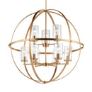 Nine Light Chandelier<br /><span style="color:#4AB0CE;">Entrega: 4-10 dias en USA</span><br /><span style="color:#4AB0CE;font-size:60%;">PREGUNTE POR ENTREGA EN PANAMA</span><br />Collection: Alturas<br />Finish: Satin Brass