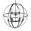 Nine Light Chandelier<br /><span style="color:#4AB0CE;">Entrega: 4-10 dias en USA</span><br /><span style="color:#4AB0CE;font-size:60%;">PREGUNTE POR ENTREGA EN PANAMA</span><br />Collection: Alturas<br />Finish: Midnight Black