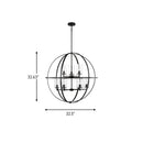 Nine Light Chandelier<br /><span style="color:#4AB0CE;">Entrega: 4-10 dias en USA</span><br /><span style="color:#4AB0CE;font-size:60%;">PREGUNTE POR ENTREGA EN PANAMA</span><br />Collection: Alturas<br />Finish: Midnight Black