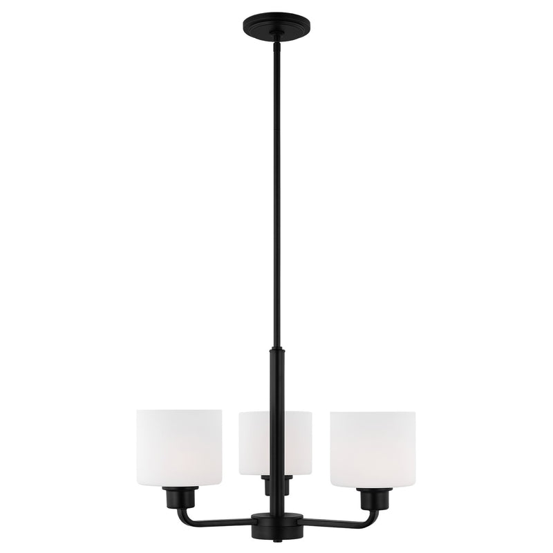 Three Light Chandelier<br /><span style="color:#4AB0CE;">Entrega: 4-10 dias en USA</span><br /><span style="color:#4AB0CE;font-size:60%;">PREGUNTE POR ENTREGA EN PANAMA</span><br />Collection: Canfield<br />Finish: Midnight Black
