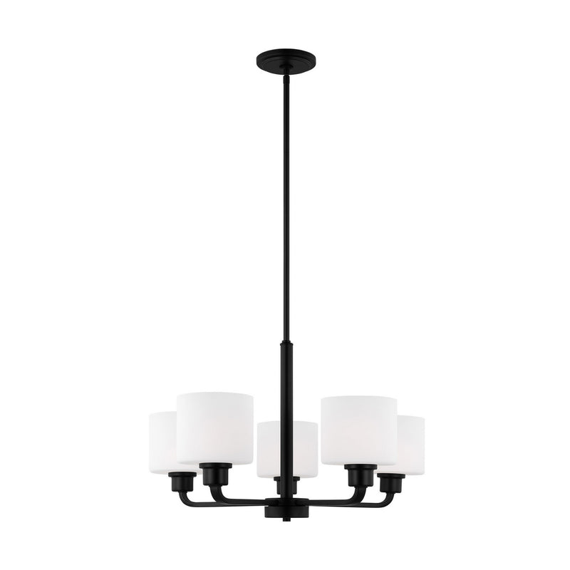 Five Light Chandelier<br /><span style="color:#4AB0CE;">Entrega: 4-10 dias en USA</span><br /><span style="color:#4AB0CE;font-size:60%;">PREGUNTE POR ENTREGA EN PANAMA</span><br />Collection: Canfield<br />Finish: Midnight Black