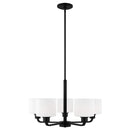 Five Light Chandelier<br /><span style="color:#4AB0CE;">Entrega: 4-10 dias en USA</span><br /><span style="color:#4AB0CE;font-size:60%;">PREGUNTE POR ENTREGA EN PANAMA</span><br />Collection: Canfield<br />Finish: Midnight Black