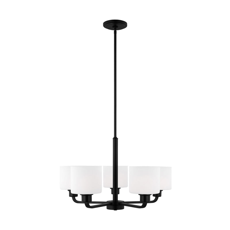 Five Light Chandelier<br /><span style="color:#4AB0CE;">Entrega: 4-10 dias en USA</span><br /><span style="color:#4AB0CE;font-size:60%;">PREGUNTE POR ENTREGA EN PANAMA</span><br />Collection: Canfield<br />Finish: Midnight Black