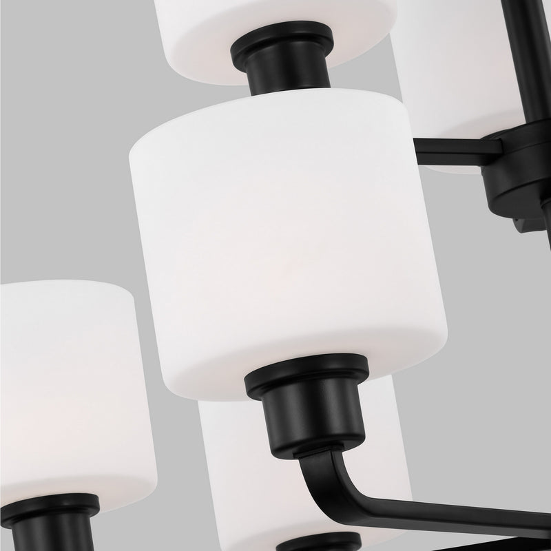 Nine Light Chandelier<br /><span style="color:#4AB0CE;">Entrega: 4-10 dias en USA</span><br /><span style="color:#4AB0CE;font-size:60%;">PREGUNTE POR ENTREGA EN PANAMA</span><br />Collection: Canfield<br />Finish: Midnight Black