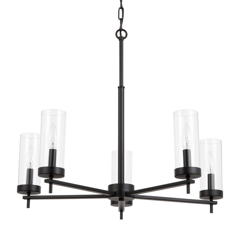 Five Light Chandelier<br /><span style="color:#4AB0CE;">Entrega: 4-10 dias en USA</span><br /><span style="color:#4AB0CE;font-size:60%;">PREGUNTE POR ENTREGA EN PANAMA</span><br />Collection: Zire<br />Finish: Midnight Black