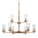 Nine Light Chandelier<br /><span style="color:#4AB0CE;">Entrega: 13-14 semanas en USA</span><br /><span style="color:#4AB0CE;font-size:60%;">PREGUNTE POR ENTREGA EN PANAMA</span><br />Collection: Zire<br />Finish: Satin Brass
