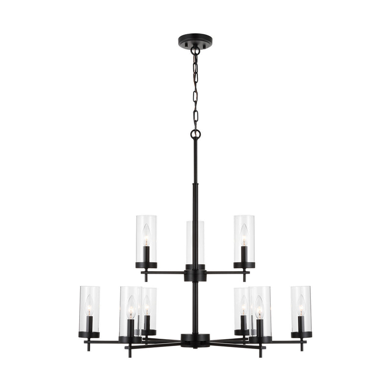 Nine Light Chandelier<br /><span style="color:#4AB0CE;">Entrega: 4-10 dias en USA</span><br /><span style="color:#4AB0CE;font-size:60%;">PREGUNTE POR ENTREGA EN PANAMA</span><br />Collection: Zire<br />Finish: Midnight Black