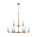 Nine Light Chandelier<br /><span style="color:#4AB0CE;">Entrega: 13-14 semanas en USA</span><br /><span style="color:#4AB0CE;font-size:60%;">PREGUNTE POR ENTREGA EN PANAMA</span><br />Collection: Zire<br />Finish: Satin Brass