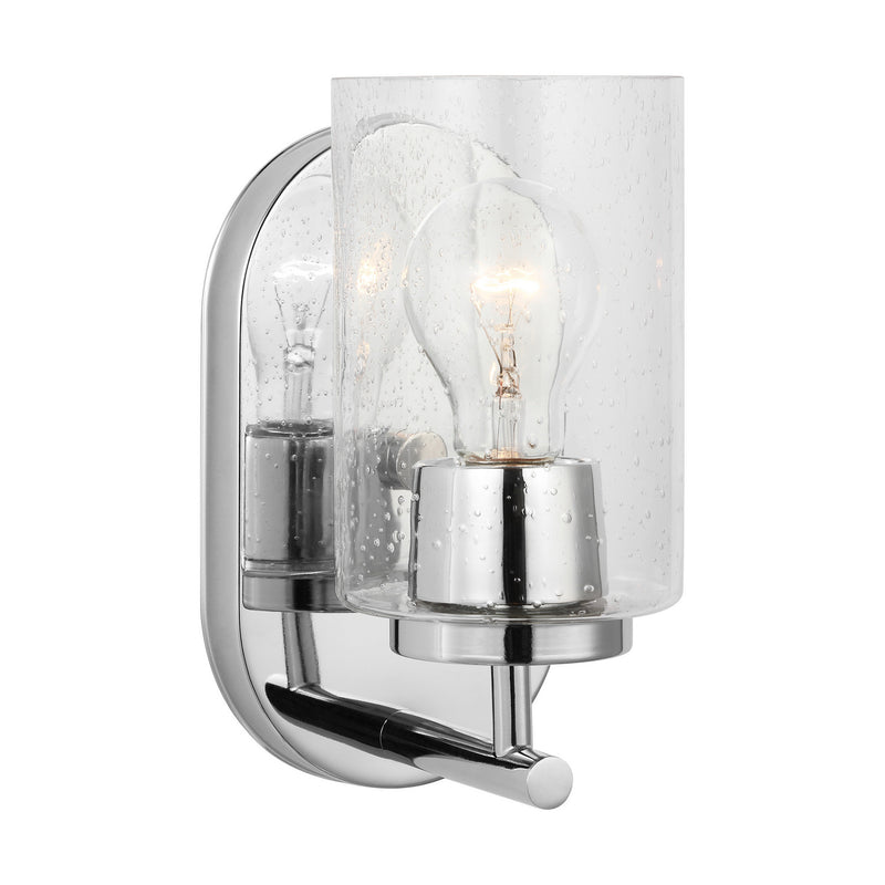 One Light Wall / Bath Sconce<br /><span style="color:#4AB0CE;">Entrega: 4-10 dias en USA</span><br /><span style="color:#4AB0CE;font-size:60%;">PREGUNTE POR ENTREGA EN PANAMA</span><br />Collection: Oslo<br />Finish: Chrome