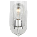 One Light Wall / Bath Sconce<br /><span style="color:#4AB0CE;">Entrega: 4-10 dias en USA</span><br /><span style="color:#4AB0CE;font-size:60%;">PREGUNTE POR ENTREGA EN PANAMA</span><br />Collection: Oslo<br />Finish: Chrome