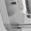 One Light Wall / Bath Sconce<br /><span style="color:#4AB0CE;">Entrega: 4-10 dias en USA</span><br /><span style="color:#4AB0CE;font-size:60%;">PREGUNTE POR ENTREGA EN PANAMA</span><br />Collection: Oslo<br />Finish: Brushed Nickel